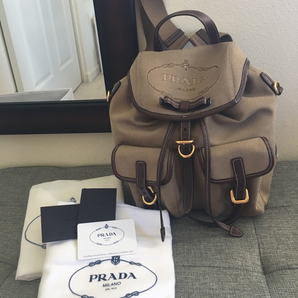 prada cloth backpack